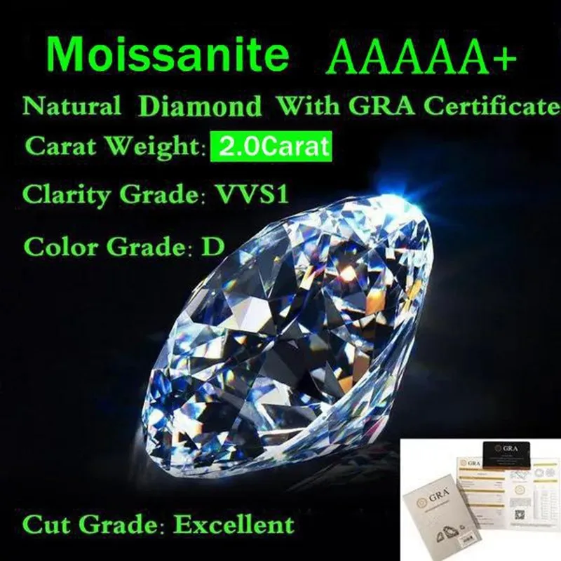 Real D Colorless Moissanite Diamond Loose Gemstone VVS1 Excellent Round Brilliant Cut Pass Tester with GRA Report
Real D Colorless Moissanite Diamond Loose Gemstone VVS1 Excellent Round Brilliant Cut Pass Tester with GRA Report