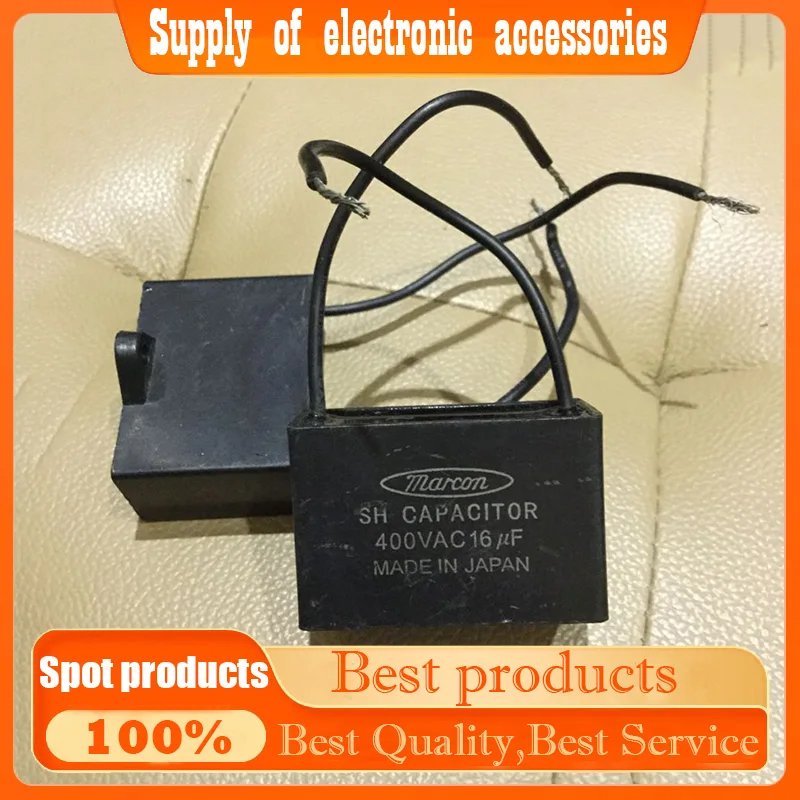 Marcon imported from Japan 16uF400V Motor starting capacitor 16uF Fan air conditioning start capacitance
Marcon imported from Japan 16uF400V Motor starting capacitor 16uF Fan air conditioning start capacitance