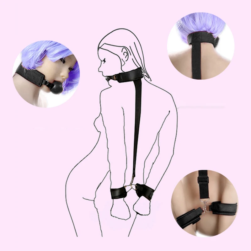 

Sex Toys For Woman Adult Games Erotic Couples BDSM Bondage Restraints Collar Fetish Restraint Strap System Slave Neck Handcuffs