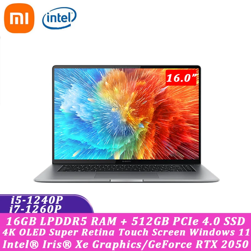 Ноутбук Xiaomi Book Pro 16, 2022 дюйма, Intel Core i7-1260P 16 Гб ОЗУ 512 Гб SSD, сенсорный экран 4K OLED, Windows 11
Ноутбук Xiaomi Book Pro 16, 2022 дюйма, Intel Core i7-1260P 16 Гб ОЗУ 512 Гб SSD, сенсорный экран 4K OLED, Windows 11