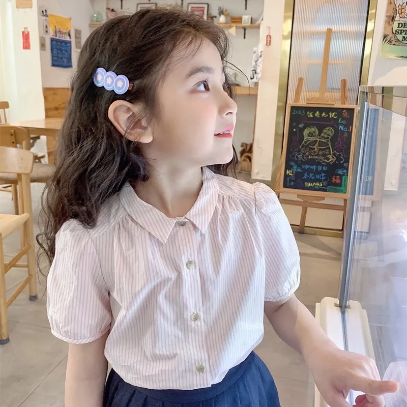 Летняя одежда для маленьких девочек, детские топы, хлопковая мягкая рубашка розового цвета в Вертикальную Полоску с коротким рукавом
Летняя одежда для маленьких девочек, детские топы, хлопковая мягкая рубашка розового цвета в Вертикальную Полоску с коротким рукавом