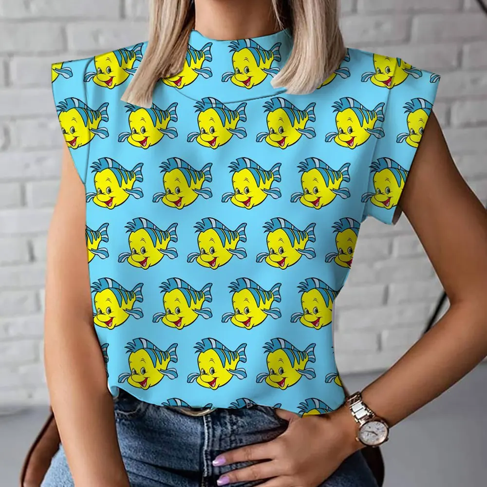 Ariel Mermaid Anime Sleeveless T-shirt Women 2023 Summer New Cartoon Print T-shirt Cut Sleeve Top Disney Loose All-match Vest
Ariel Mermaid Anime Sleeveless T-shirt Women 2023 Summer New Cartoon Print T-shirt Cut Sleeve Top Disney Loose All-match Vest