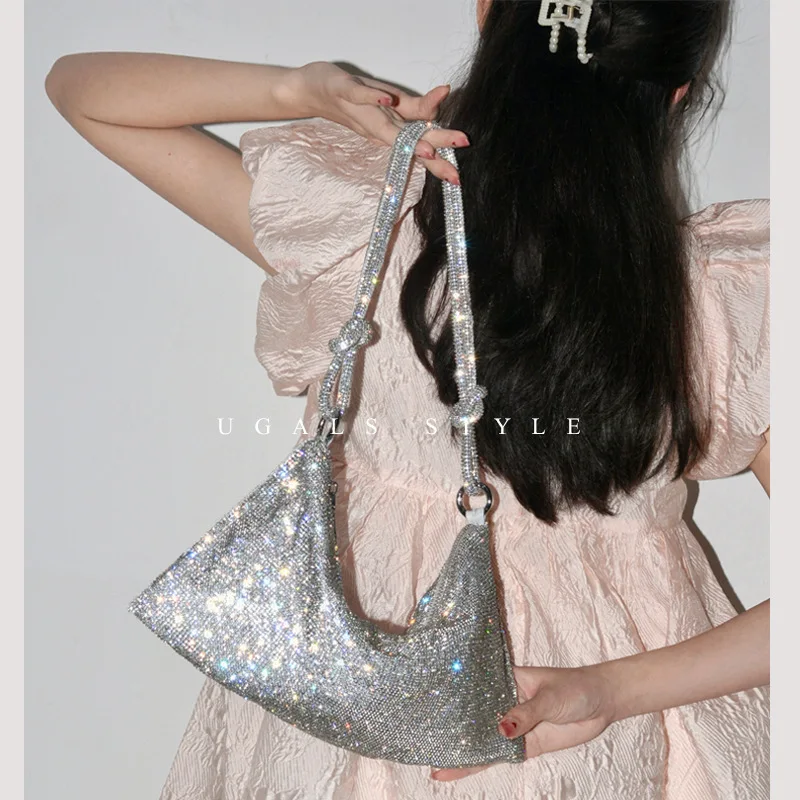 Luxury Rhinestones Shoulder Bags For Women Dinner Wedding Handbags Evening Clutch Diamond-studded Designer Tote Bag Female Purse
Luxury Rhinestones Shoulder Bags For Women Dinner Wedding Handbags Evening Clutch Diamond-studded Designer Tote Bag Female Purse
