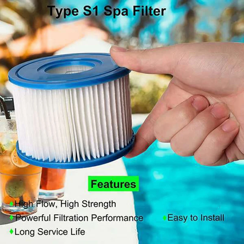 16Pcs Pool Filter For Intex Spa Filter 29001E 11692,Type S1 Hot Tub Filter For Intex Purespa 28403E,28407E,28443E,SB-H10
16Pcs Pool Filter For Intex Spa Filter 29001E 11692,Type S1 Hot Tub Filter For Intex Purespa 28403E,28407E,28443E,SB-H10