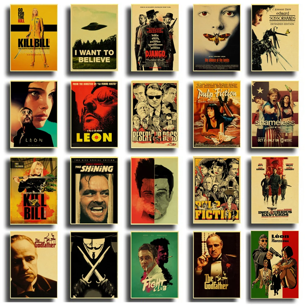 Vintage Poster Classic Movie Pulp Fiction Kill Bill Fight Club Retro Metal Tin Sign Man Cave Wall Plaques Garage Home Decoration
Vintage Poster Classic Movie Pulp Fiction Kill Bill Fight Club Retro Metal Tin Sign Man Cave Wall Plaques Garage Home Decoration