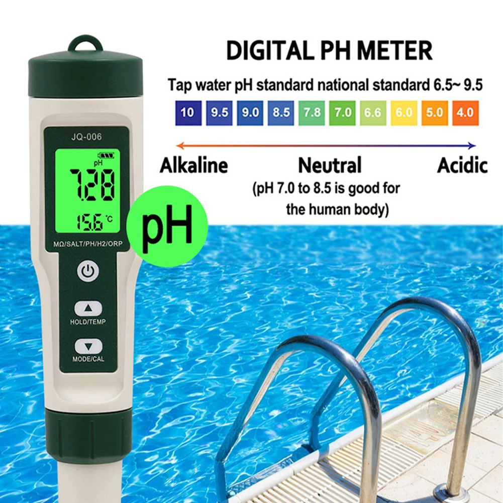 Water Quality Test LCD Display Backlight PH/TDS/SALT/SG/ORP/EC/Hydrogen/Resistivity/TEMP/Nutrient Testing Pen for Pool Aquarium
Water Quality Test LCD Display Backlight PH/TDS/SALT/SG/ORP/EC/Hydrogen/Resistivity/TEMP/Nutrient Testing Pen for Pool Aquarium