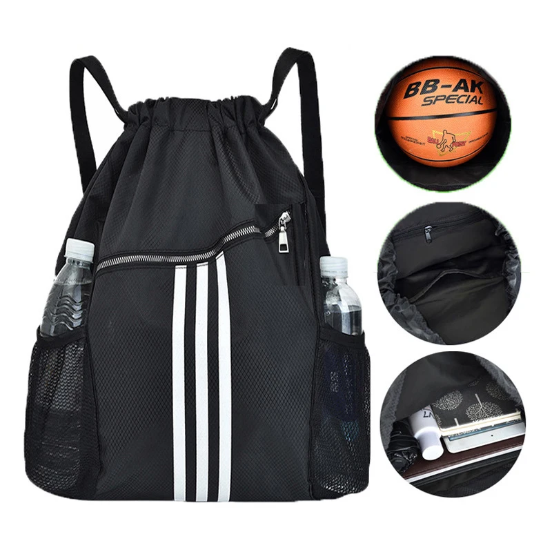 Outdoor Sports Bag Waterproof Nylon Men Basketball Backpack Training Bag Women Fitness Yoga Bag Drawstring Sports Bag
Outdoor Sports Bag Waterproof Nylon Men Basketball Backpack Training Bag Women Fitness Yoga Bag Drawstring Sports Bag