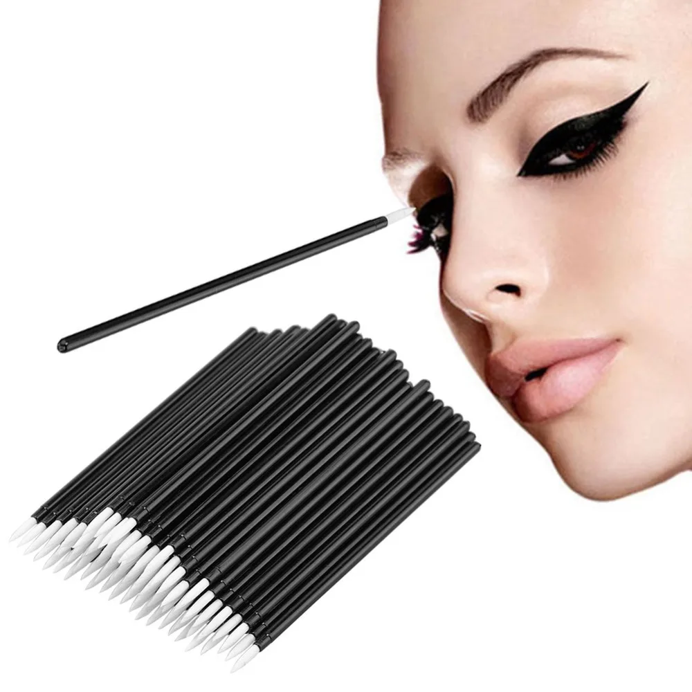 

100pcs Disposable Eyeliner Brush Lip Brush Lipstick Gloss Wands Applicator Make Up Must-Have Makeup Cosmetic Eyeliner Tool
