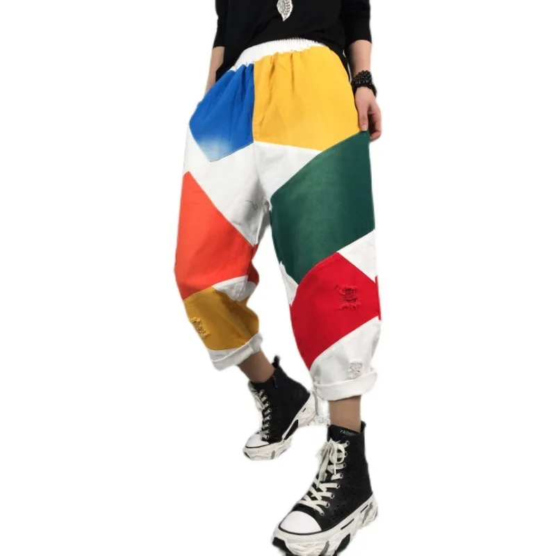 Boyfriend Contrast Color Jeans Women Patchwork Wide Leg Cowboy Harem Trousers Streetwear Denim Pants Personality Patch Jeans
Boyfriend Contrast Color Jeans Women Patchwork Wide Leg Cowboy Harem Trousers Streetwear Denim Pants Personality Patch Jeans