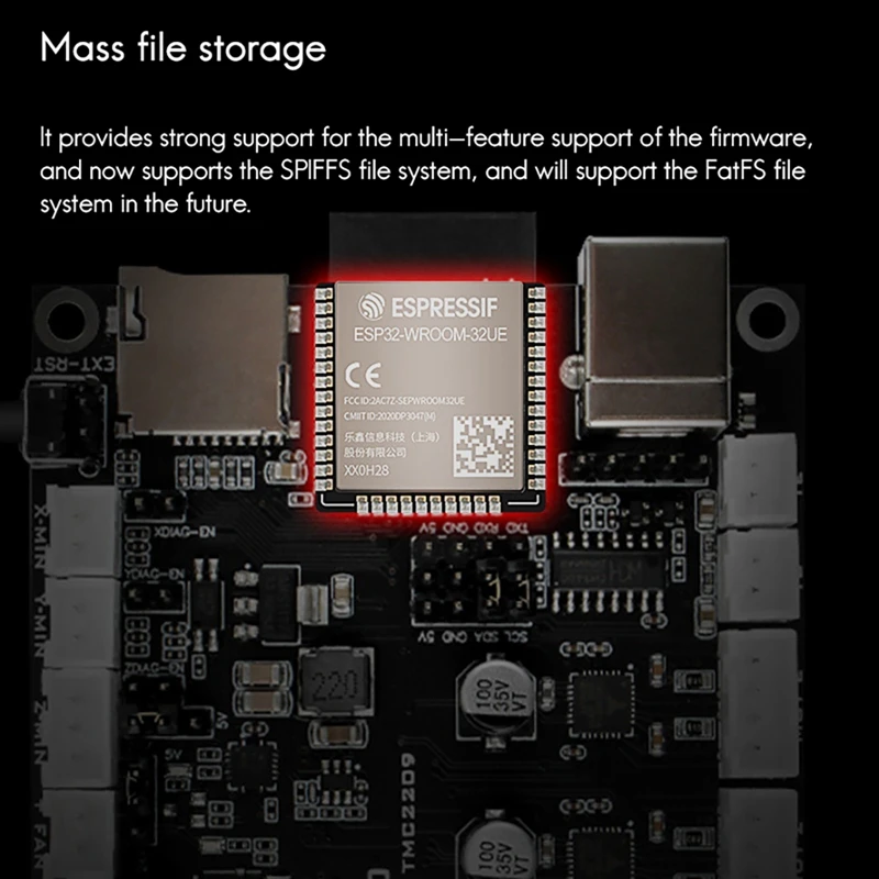 Материнская плата для 3D-принтера E4 V1.0 ESP32, плата управления материнской платой, интегрированный драйвер TMC2209 с Wi-Fi
Материнская плата для 3D-принтера E4 V1.0 ESP32, плата управления материнской платой, интегрированный драйвер TMC2209 с Wi-Fi