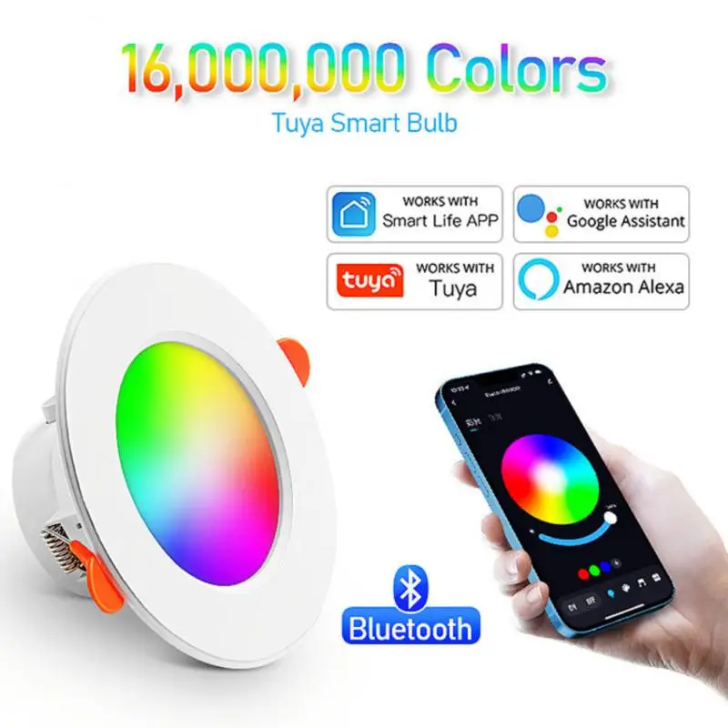 Voice Control Smart Led Downlight Colorful Rgb Downlight Timer Seting Smart Home Recessed Round Light Spot Led Lamp Smart Life
Voice Control Smart Led Downlight Colorful Rgb Downlight Timer Seting Smart Home Recessed Round Light Spot Led Lamp Smart Life