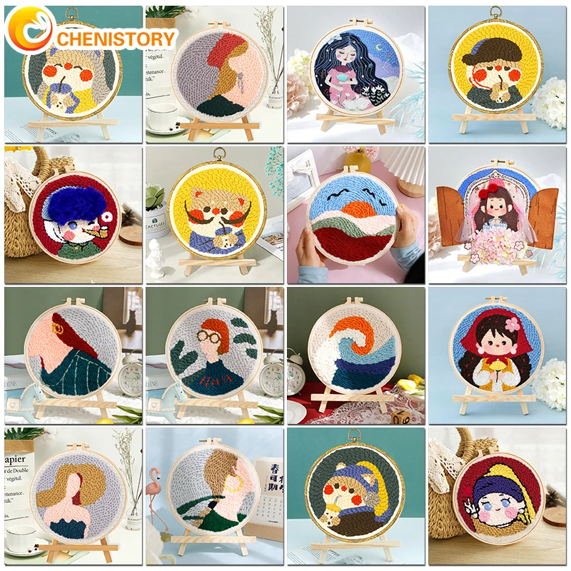 CHENISTORY Frame Embroidery Stitching Punch Needle Poking Cross Stitch Women Handwork Needles DIY Sewing Accessories Gift
CHENISTORY Frame Embroidery Stitching Punch Needle Poking Cross Stitch Women Handwork Needles DIY Sewing Accessories Gift