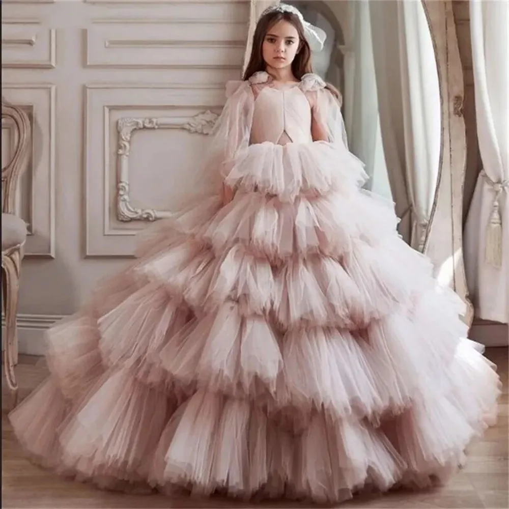 Princess Flower Girl Dresses For Wedding Ruffles Tiered Tulle Princess Pageant Gowns Children First Communion Dress
Princess Flower Girl Dresses For Wedding Ruffles Tiered Tulle Princess Pageant Gowns Children First Communion Dress