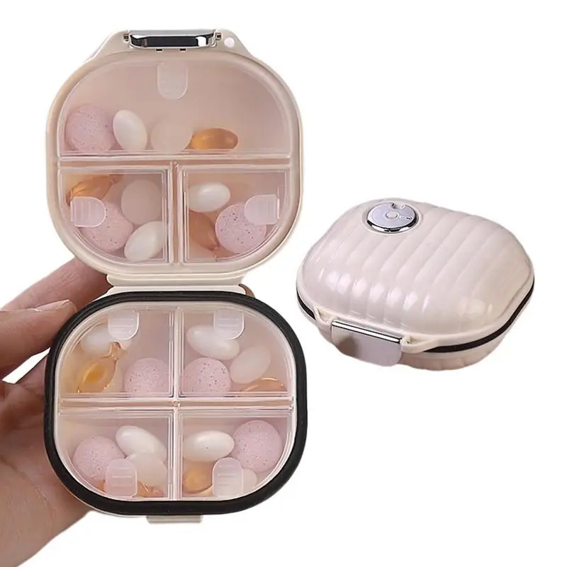 

Pill Case Portable Small Pill Box 7 Compartment Medicine Travel Pillbox Pill Container Holder For Medication Fish Oil And