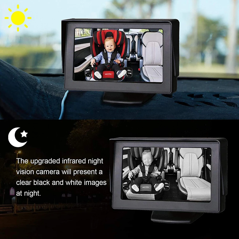 Baby Car Mirror Waterproof Easy Installation 4.3 Inch Folding Display Screen 8LED Infrared Night Vision Baby Car Camera Monitor
Baby Car Mirror Waterproof Easy Installation 4.3 Inch Folding Display Screen 8LED Infrared Night Vision Baby Car Camera Monitor