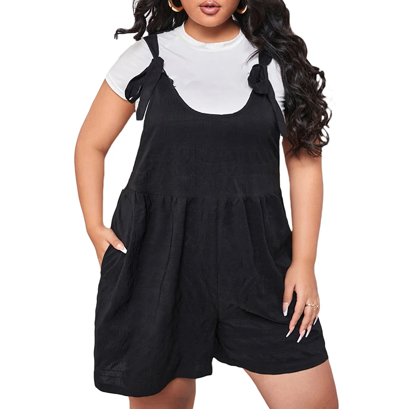 Breathable Ladies Suspender Shorts, Summer Autumn Girls Large Size Solid Color Tie Up Shoulder Strap Loose Short Trousers
Breathable Ladies Suspender Shorts, Summer Autumn Girls Large Size Solid Color Tie Up Shoulder Strap Loose Short Trousers