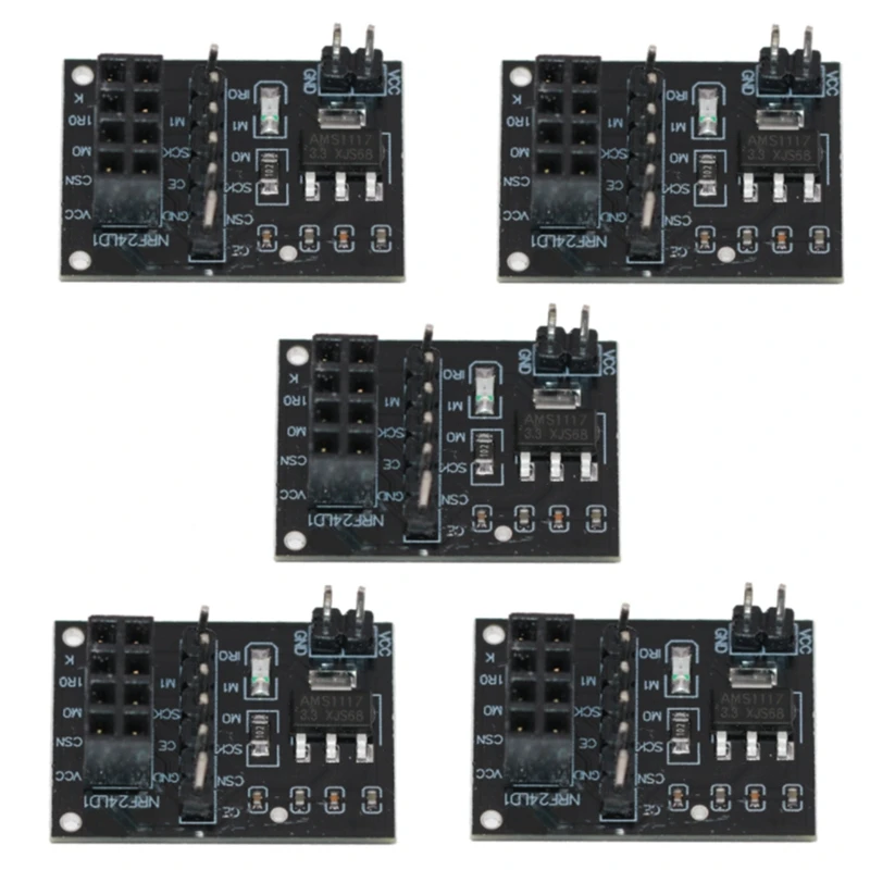 

5Pcs NRF24L01 Wireless Adapter Module 3.3V New Socket Adapter Plate Board For 8Pin For Arduino NRF24L01 Wireless Module