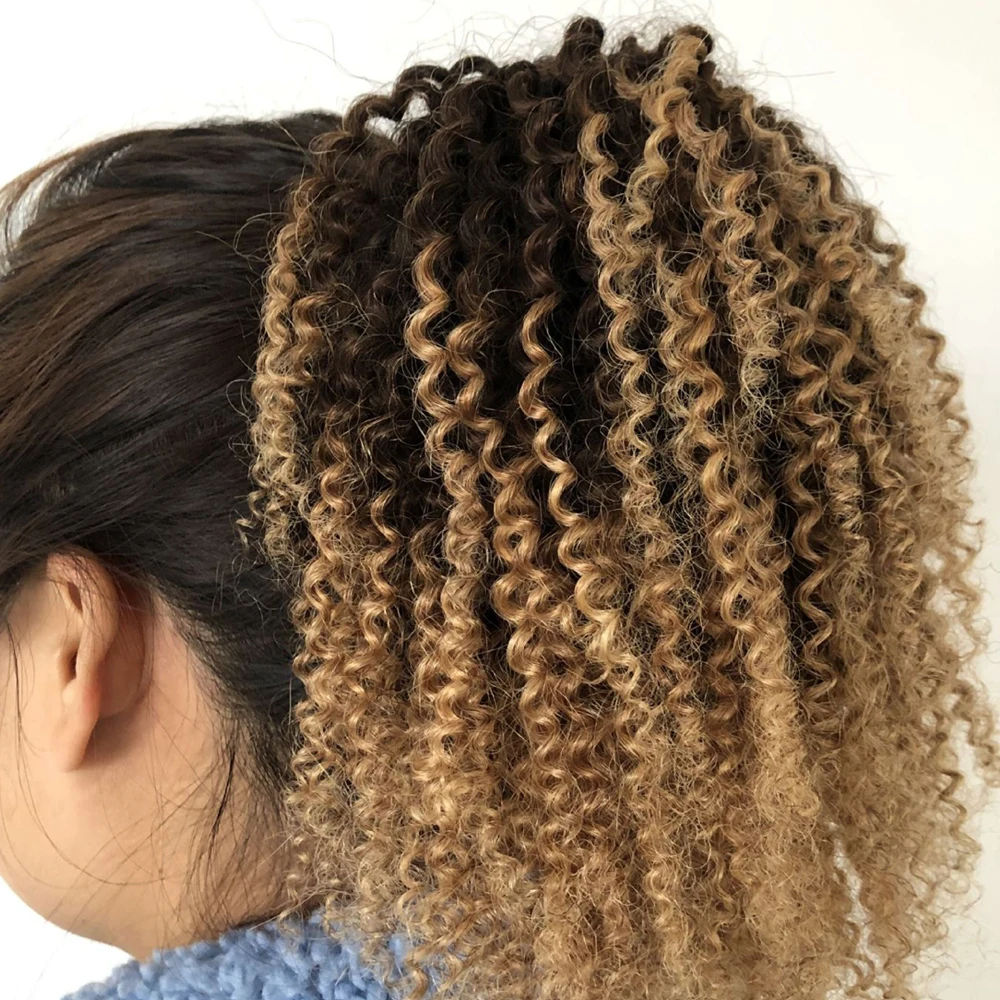 Alipretty Drawstring P4/27 Afro Kinky Curly Ponytail Brazilian Human Hair Ponytail With Clip In Extensions Hairpiece For Women
Alipretty Drawstring P4/27 Afro Kinky Curly Ponytail Brazilian Human Hair Ponytail With Clip In Extensions Hairpiece For Women