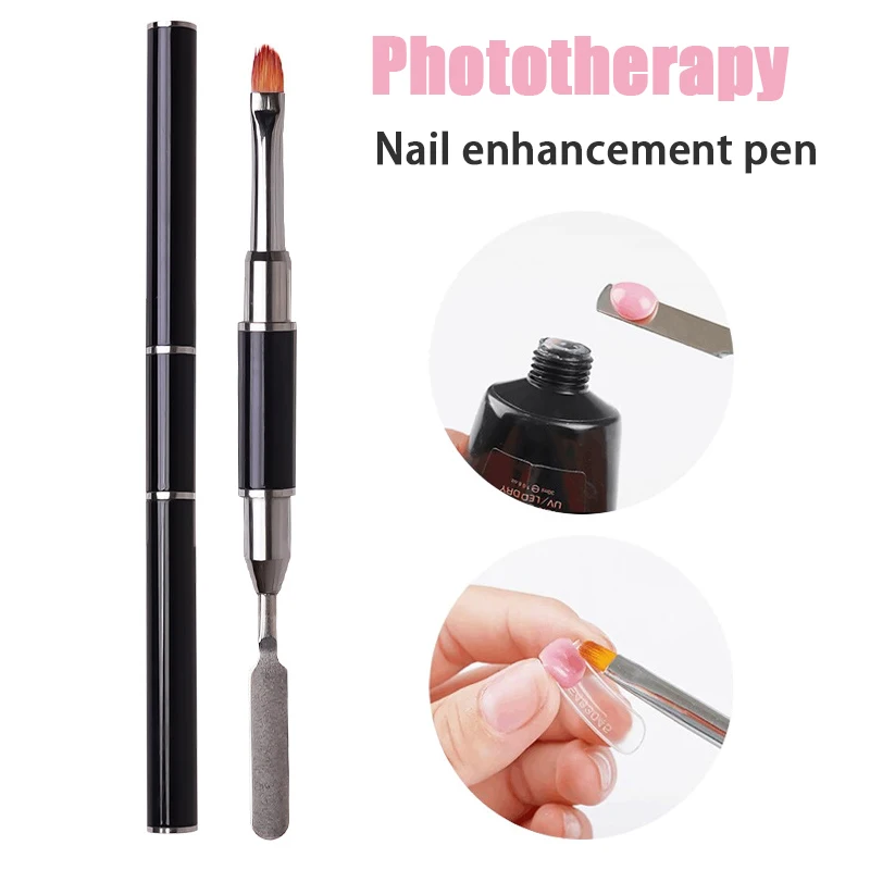 

Dual Ended Nail Art Acrylic UV Gel Extension Builder Flower Painting Pen Brush Gel Remover Spatula Stick Manicure Tool