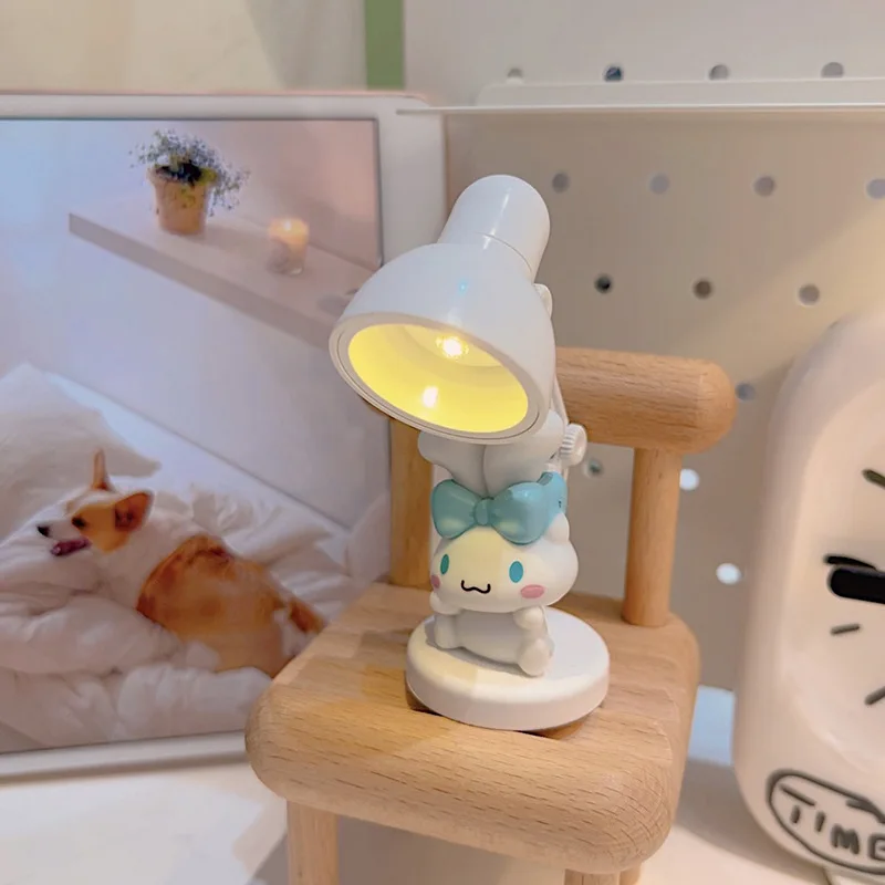 

New Cute Sanrio Cinnmoroll Mini Night Anime Kuromi Pom Pom Purin Night Light Cartoon Desktop Decorative Toy Girl Hoilday Gifts
