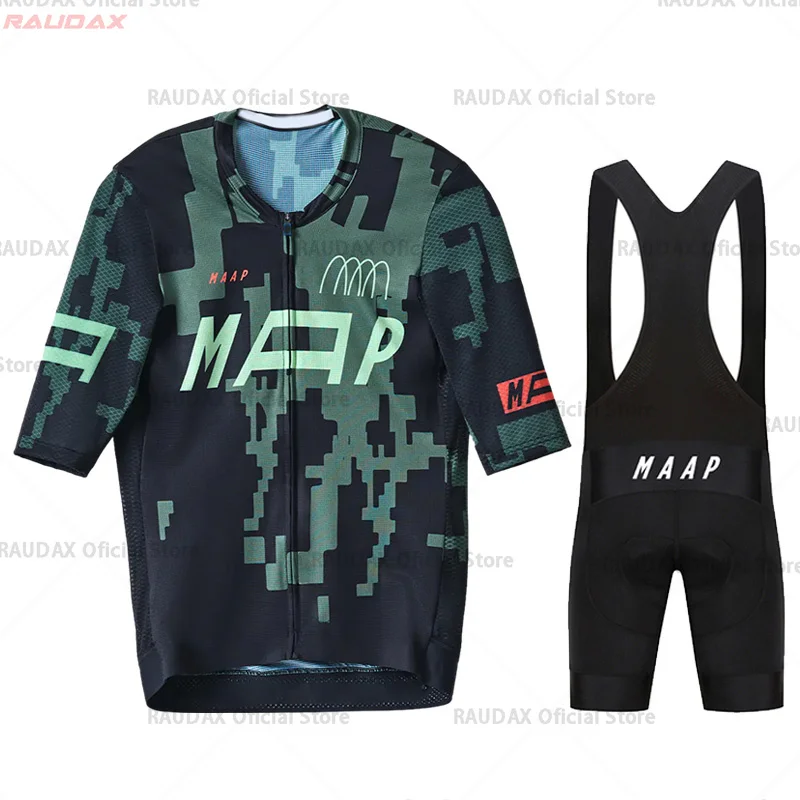 

2023 Maap Велоспорт Джерси комплект мужские летние топы с коротким рукавом дышащая велосипедная одежда велошорты спортивная одежда Maillot
