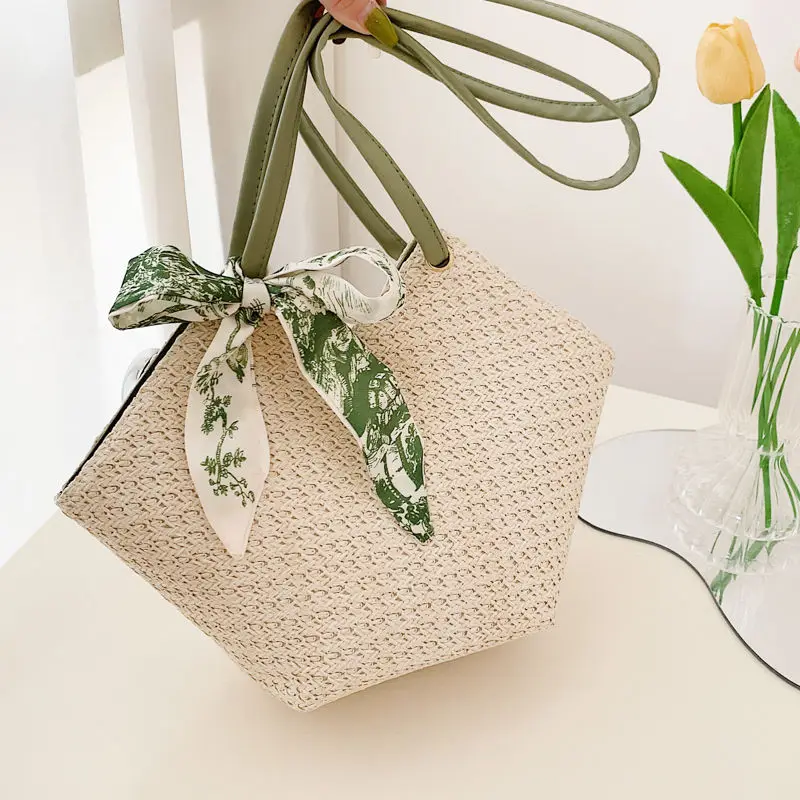 Woven Tote Handbag Luxury for Women Messenger Bag Summer Trends Straw Rattan Beach Ribbon Shoulder Crossbody Bags Satchels
Woven Tote Handbag Luxury for Women Messenger Bag Summer Trends Straw Rattan Beach Ribbon Shoulder Crossbody Bags Satchels