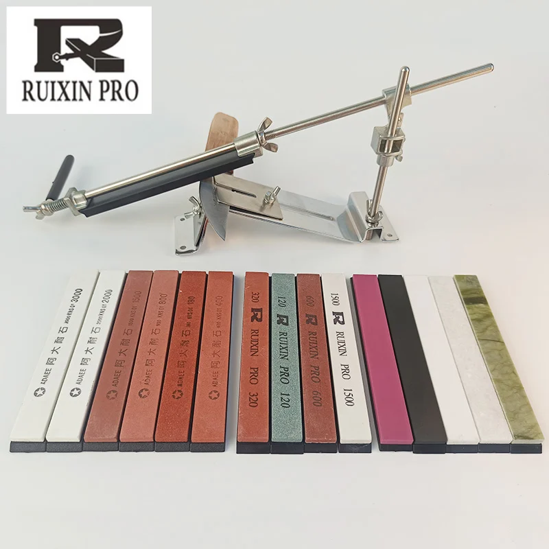 Точилка для ножей Ruixin Pro 3, угловая направляющая, кухонные принадлежности, профессиональная система заточки, алмазный камень для заточки
Точилка для ножей Ruixin Pro 3, угловая направляющая, кухонные принадлежности, профессиональная система заточки, алмазный камень для заточки