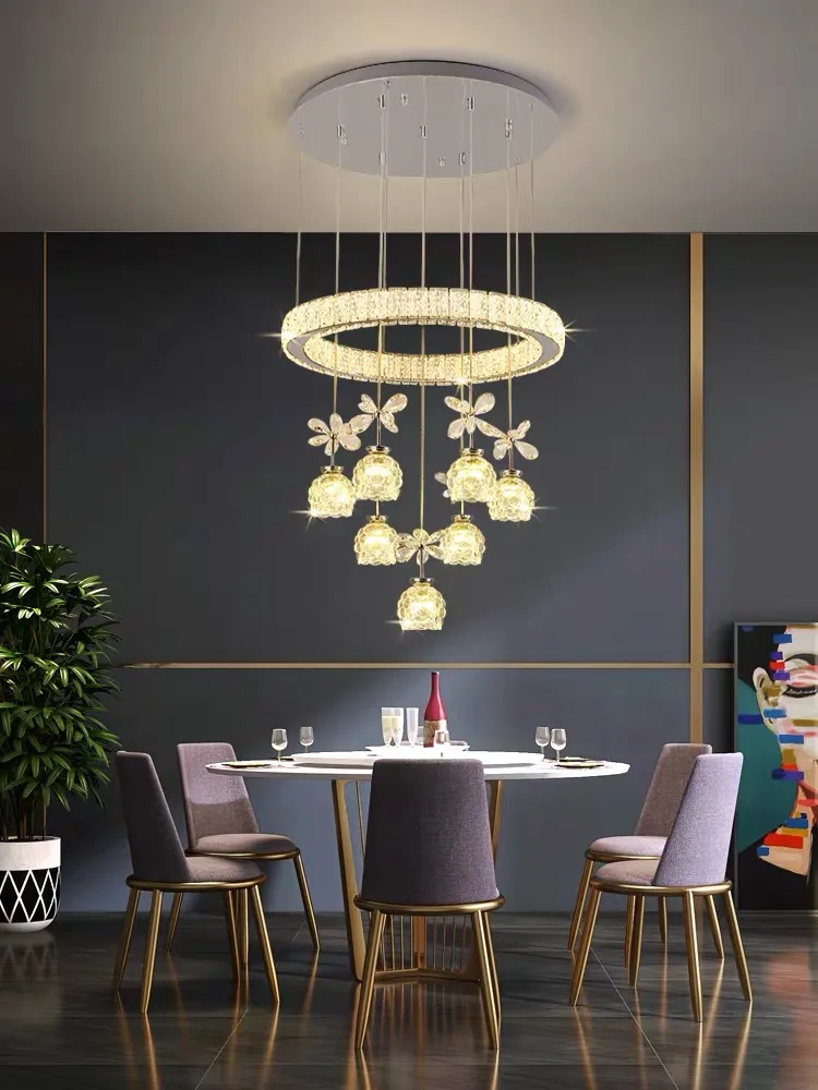 New Modern LED Crystal Glass Petal Ceiling Chandelier Rings Chrome Luster for Living room Dining room Home Decor Indoor Lighting
New Modern LED Crystal Glass Petal Ceiling Chandelier Rings Chrome Luster for Living room Dining room Home Decor Indoor Lighting