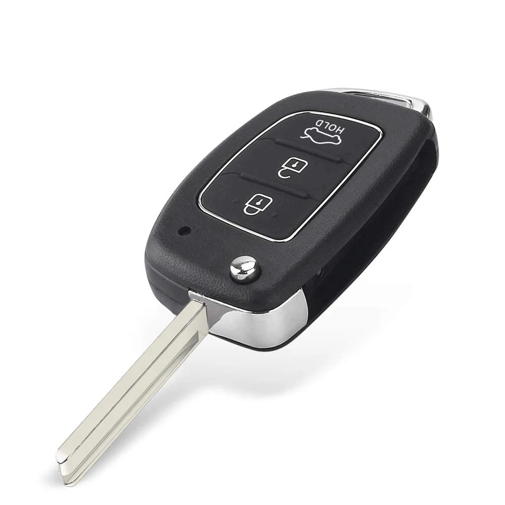 Кейю 3 кнопки Flip Folding Remote Auto Car Key Shell Blanks для Hyundai Solaris IX35 IX45 HB20 Verna.