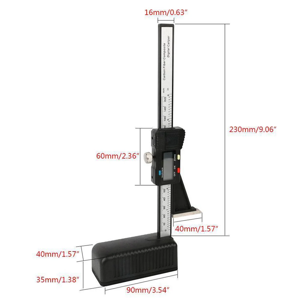 Magnetic Plastic Electronic Caliper Digital Display Durable Wear-resistant Home 0-150mm/6" Light Weight Mini Height Gauge
Magnetic Plastic Electronic Caliper Digital Display Durable Wear-resistant Home 0-150mm/6" Light Weight Mini Height Gauge