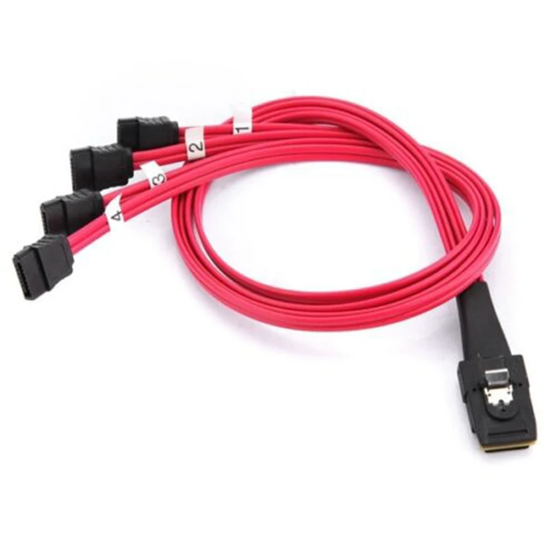 Mini SAS 36P SFF-8087 To 4X SATA 7Pin Connectors HDD Hard Drive 4 Splitter Cable Lead Wire 3FT 1M
Mini SAS 36P SFF-8087 To 4X SATA 7Pin Connectors HDD Hard Drive 4 Splitter Cable Lead Wire 3FT 1M
