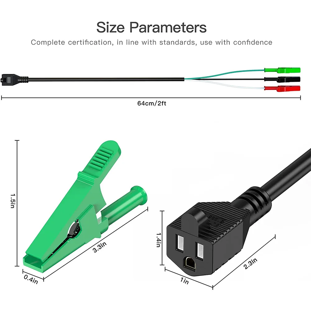 Adaptor Cord Connector Adapter Crocodile Clip Display HVAC Tools Heavy Duty Control Valve For Circuit Breaker Tracker
Adaptor Cord Connector Adapter Crocodile Clip Display HVAC Tools Heavy Duty Control Valve For Circuit Breaker Tracker