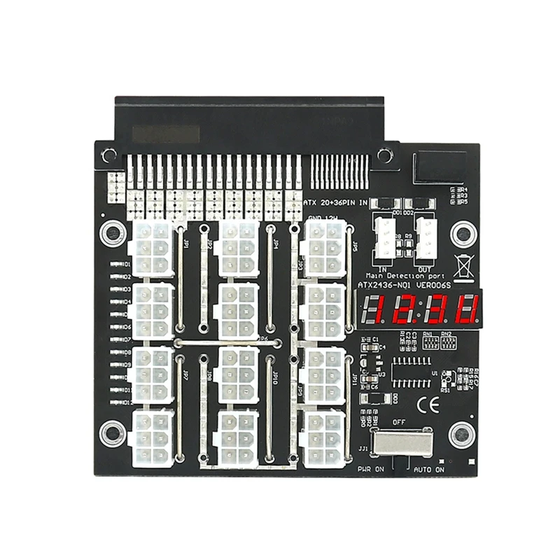 Upgraded ATX 12X 6Pin Power Breakout Board With Flash LED Display 12V Power Module 2400W For Dell PSU And BTC Mining
Upgraded ATX 12X 6Pin Power Breakout Board With Flash LED Display 12V Power Module 2400W For Dell PSU And BTC Mining