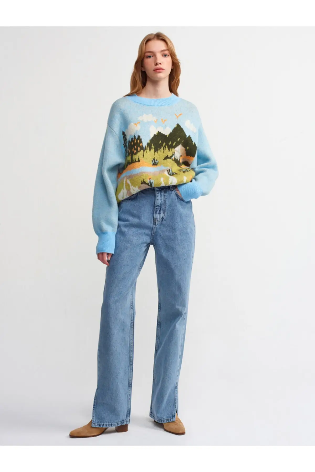 Women's Jean Side Slit Lycra Trousers Blue Full Length Straight Pant Streetwear Female Buttons Zipper Ladies
Women's Jean Side Slit Lycra Trousers Blue Full Length Straight Pant Streetwear Female Buttons Zipper Ladies