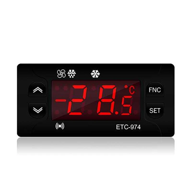 ETC-974 Mini Temperature Controller Refrigerator Thermostat Regulator Thermoregulator Thermocouple NTC Dual Sensor
ETC-974 Mini Temperature Controller Refrigerator Thermostat Regulator Thermoregulator Thermocouple NTC Dual Sensor