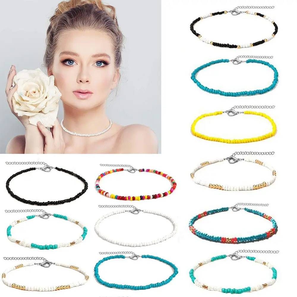 Women Girls Seed Beads Adjustable Bohemian Glass Beaded Choker Bohemian Necklaces Collars Beaded Chain
Women Girls Seed Beads Adjustable Bohemian Glass Beaded Choker Bohemian Necklaces Collars Beaded Chain