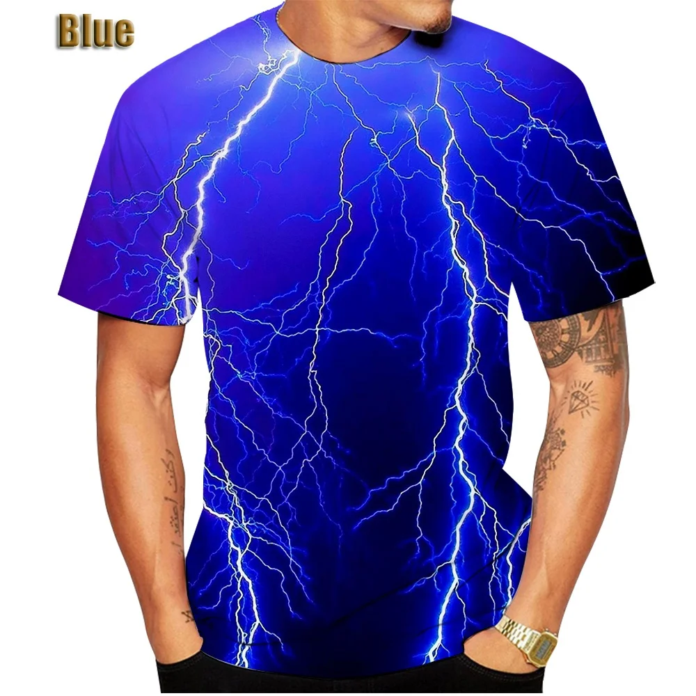 Supernatural Lightning Pattern 3D Printed T-shirt Men/Women Cool Design Personality Colorful Lightning Cloud Short Sleeves Tees 
Supernatural Lightning Pattern 3D Printed T-shirt Men/Women Cool Design Personality Colorful Lightning Cloud Short Sleeves Tees