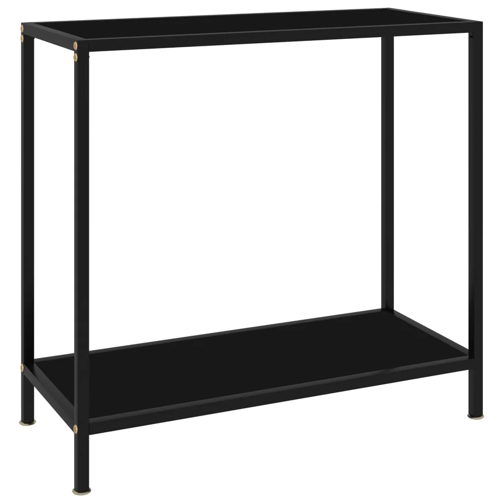 Console Table, Tempered Glass & Steel End Table, Side Table, Bedrooms Furniture Black 80x35x75 cm
Console Table, Tempered Glass & Steel End Table, Side Table, Bedrooms Furniture Black 80x35x75 cm