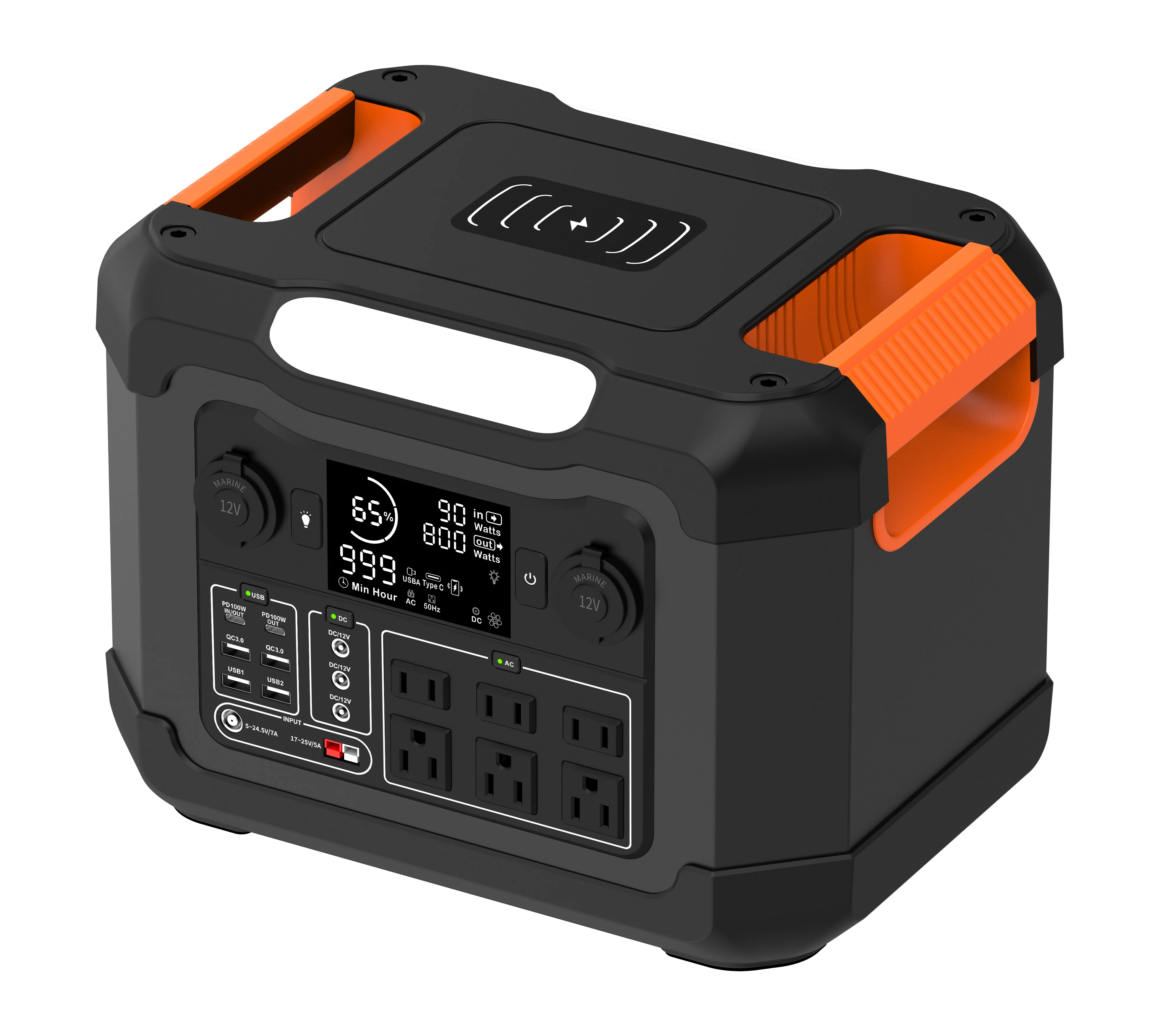 Outdoor Portable Power Station 1200w 1080wh 300000mahsupport AC DC PD type-c car Solar generator
Outdoor Portable Power Station 1200w 1080wh 300000mahsupport AC DC PD type-c car Solar generator