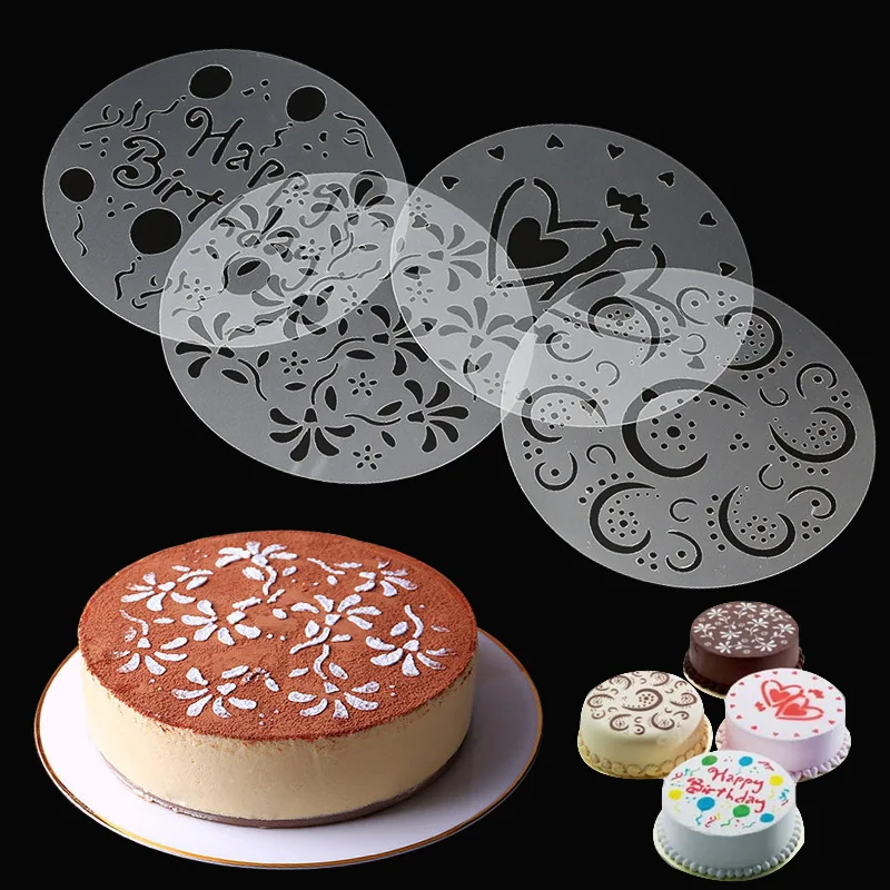 4Pcs/set Cake Stencils Flower Spray Mold Cake Birthday Decoration Wedding Template Cake Baking Tools DIY Mold Fondant Mold
4Pcs/set Cake Stencils Flower Spray Mold Cake Birthday Decoration Wedding Template Cake Baking Tools DIY Mold Fondant Mold