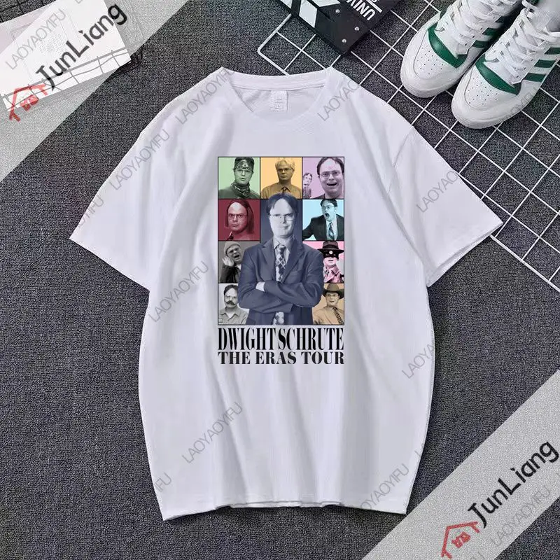 Футболка Dwight Schrute Tribute The Office Повседневная рубашка большого размера с короткими