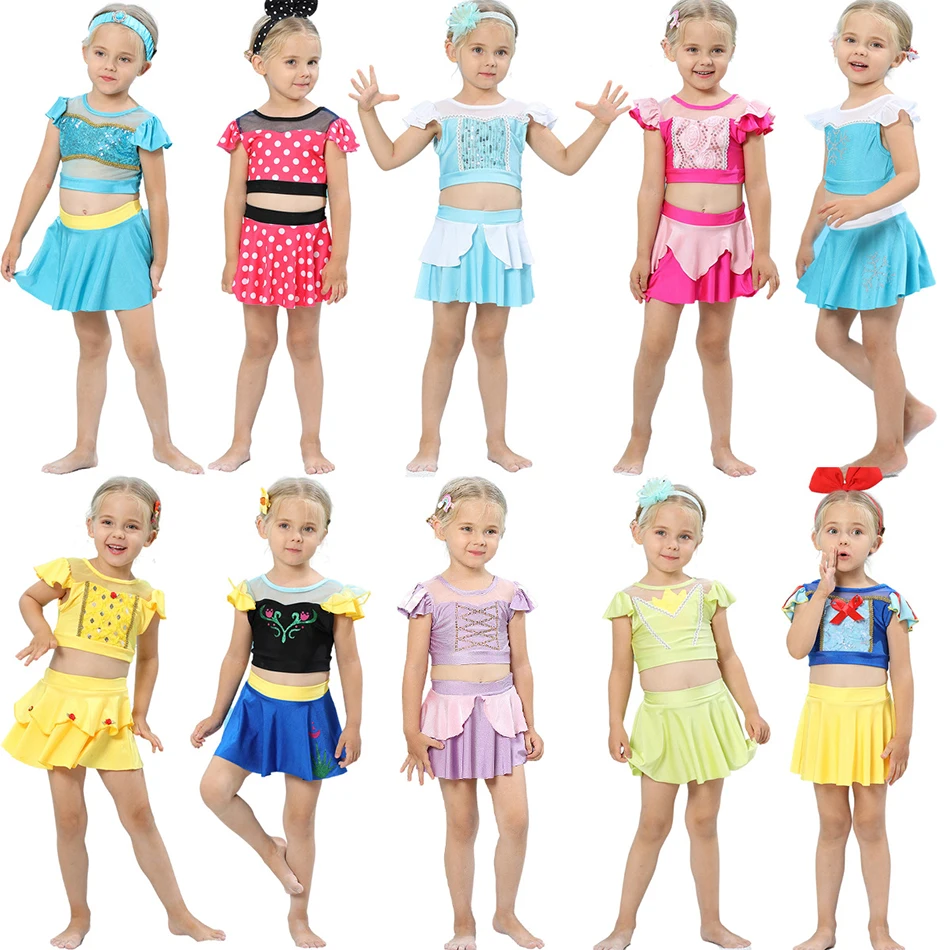 Disney Princess Baby Girls Two Pieces Swimsuit Set Top Skirt Frozen Elsa Anna Swimwear Jasmine Belle Ariel Cute Bikini Beachwear
Disney Princess Baby Girls Two Pieces Swimsuit Set Top Skirt Frozen Elsa Anna Swimwear Jasmine Belle Ariel Cute Bikini Beachwear