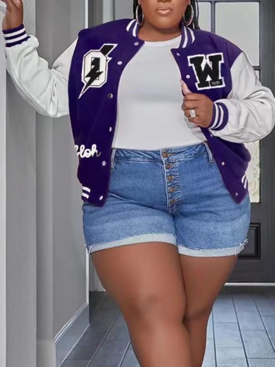 LW Plus Size Varsity Baseball Bomber Jacket Letter Print Striped Varsity Jacket Women Hip Hop College Coats Jackets
LW Plus Size Varsity Baseball Bomber Jacket Letter Print Striped Varsity Jacket Women Hip Hop College Coats Jackets
