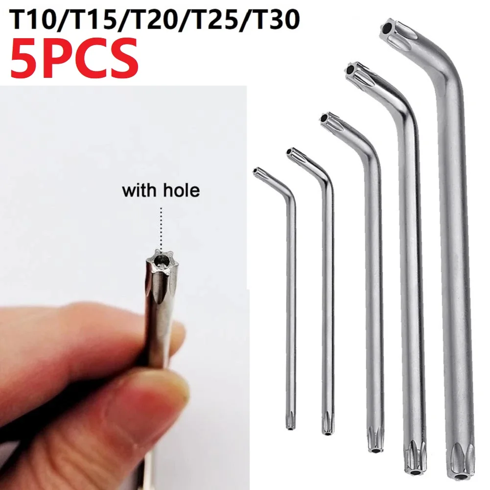 Screwdriver Torx Screwdrivers 2-Way 5-Piece Set Alloy Steel Double-End High Hardness Silver Standard Hole T10-T30
Screwdriver Torx Screwdrivers 2-Way 5-Piece Set Alloy Steel Double-End High Hardness Silver Standard Hole T10-T30