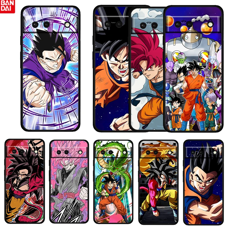 

Dragon Ball Cute Son Goku Shockproof Cover For Google Pixel 6 6A 5 4 5A 4A XL Pro 5G TPU Fundas Soft Black Phone Case Cover Capa
