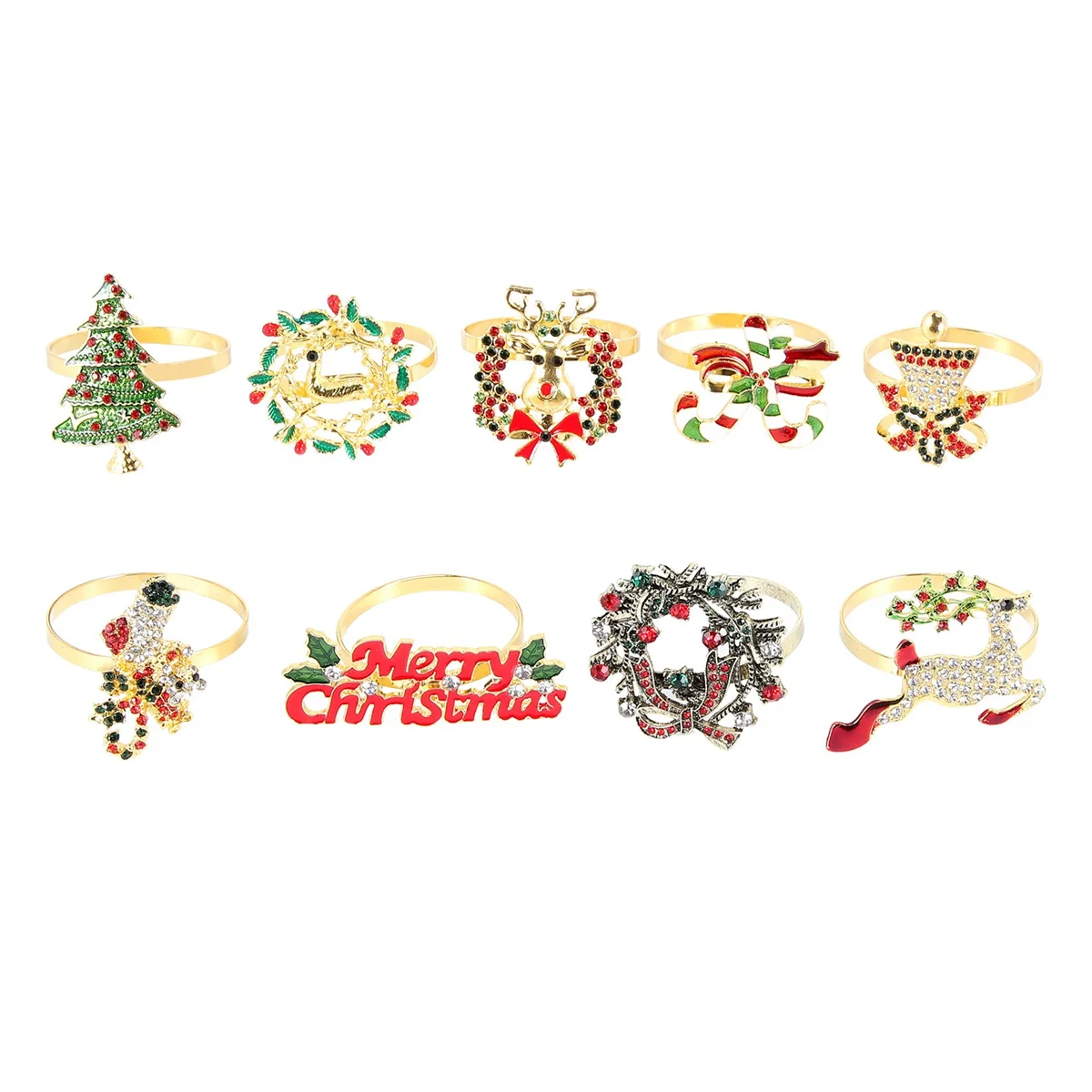 9 Pieces Christmas Napkin Rings Set Metal Christmas Napkin Holder Napkin Ring Decor
9 Pieces Christmas Napkin Rings Set Metal Christmas Napkin Holder Napkin Ring Decor