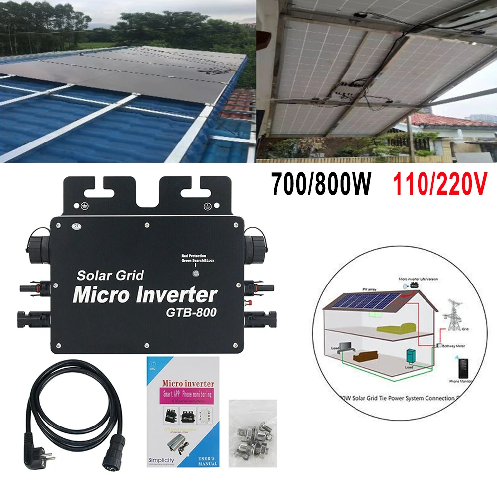 GTB-700W 800W Smart Mini Inverter Solar Grid Inverter APP Monitoring 110/220V Waterproof Inverter Solar Power System
GTB-700W 800W Smart Mini Inverter Solar Grid Inverter APP Monitoring 110/220V Waterproof Inverter Solar Power System