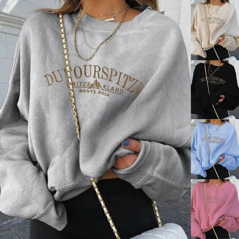 Dufourspitze Sweatshirt Women Long Sleeve Sweatshirts Streetwear 2021 New Fashion Autumn Winter Letter Print Pullover Tops
Dufourspitze Sweatshirt Women Long Sleeve Sweatshirts Streetwear 2021 New Fashion Autumn Winter Letter Print Pullover Tops