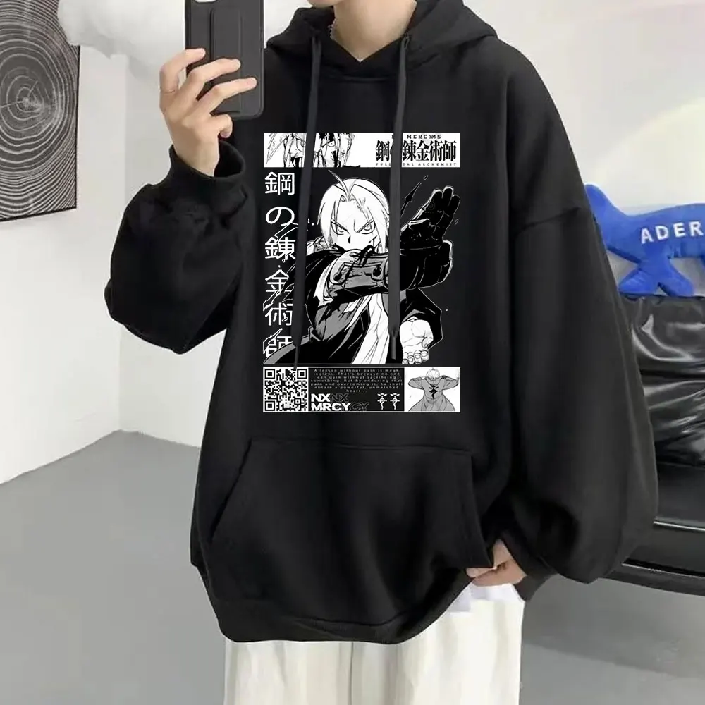 Japanese Anime Fullmetal Alchemist Hoodies Men 2022 Hot Sale Harajuku Sweatshirt Unisex Edward Elric Cosplay Simple Streetwear
Japanese Anime Fullmetal Alchemist Hoodies Men 2022 Hot Sale Harajuku Sweatshirt Unisex Edward Elric Cosplay Simple Streetwear
