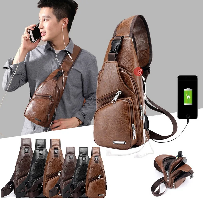 Bag Chest Leather Bag Hole Earphone Chest With Men Charging Bag Fashion Shoulder For Pu Outdoor Messenger Male Waterproof
Bag Chest Leather Bag Hole Earphone Chest With Men Charging Bag Fashion Shoulder For Pu Outdoor Messenger Male Waterproof